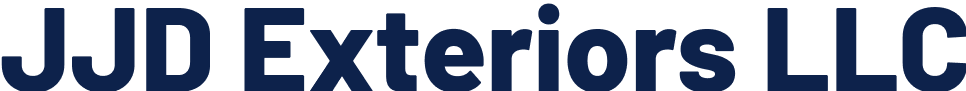 JJD Exteriors LLC logo in dark blue.